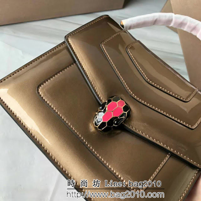BVLGARI寶格麗 全球限量款 新琺瑯Serpenti三層蛇頭包 可手提肩背 38329 FYD1264